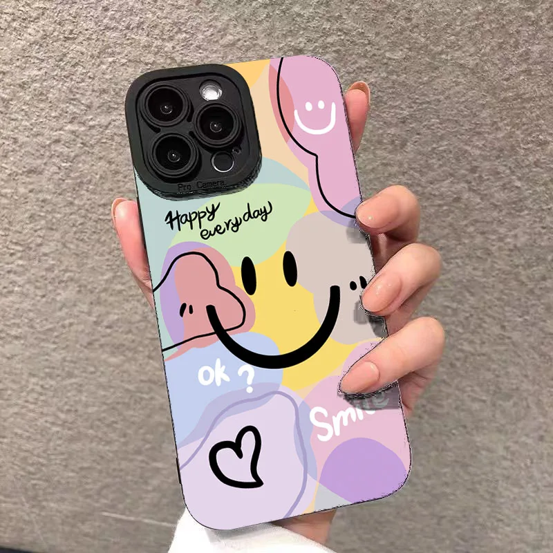 Cute Smile Heart Design Candy Soft Silicone Phone Case Cover