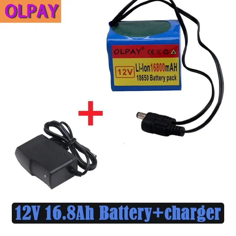 

3S3P Original 12V 16.8Ah 16800mAh 18650 Rechargeable Batteries 12V With BMS Lithium Battery Protection Plate + 12.6V Charger