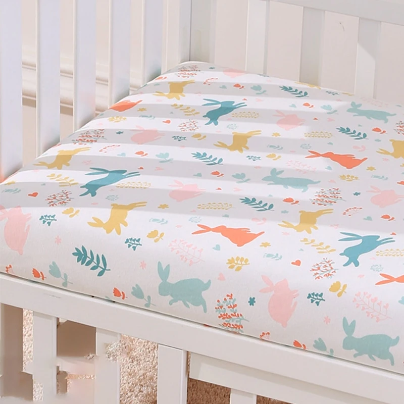 Baby Fitted Sheet Newborn Cotton Soft Crib Bed Sheet Children Mattress Covers