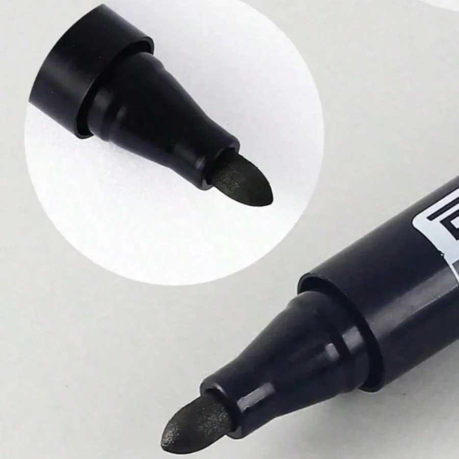 Versatile Permanent Oil-Based Marker Set - Black, Red, Blue - Ideal