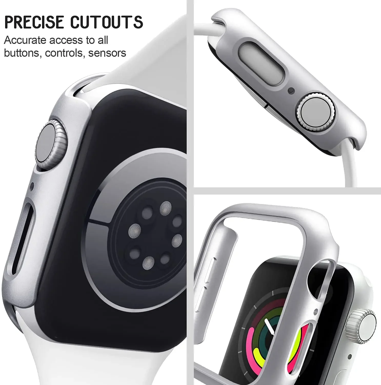 Case for Apple Watch 45mm 41mm 40mm 44mm 42mm 46mm Protective Cover Matte Hard PC Bumper Frame No Glass iWatch 10 SE 9 8 7 6 5 4