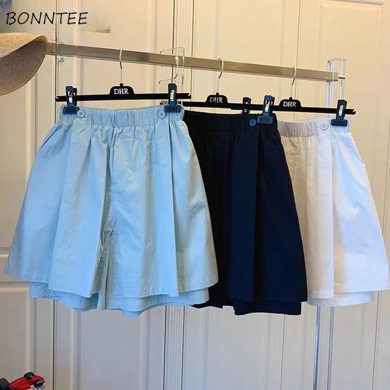 

Shorts Women Simple Casual All-match Popular Korean Style Summer New Female Loose Comfort High Waist Sporty Ins Hotsweet Daily