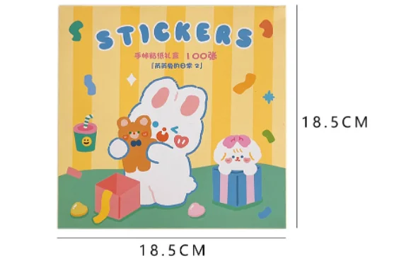 25/100 Pcs Cartoon Cute Sticker Pack Handbook Material Sticker Waterproof Handbook Sticker