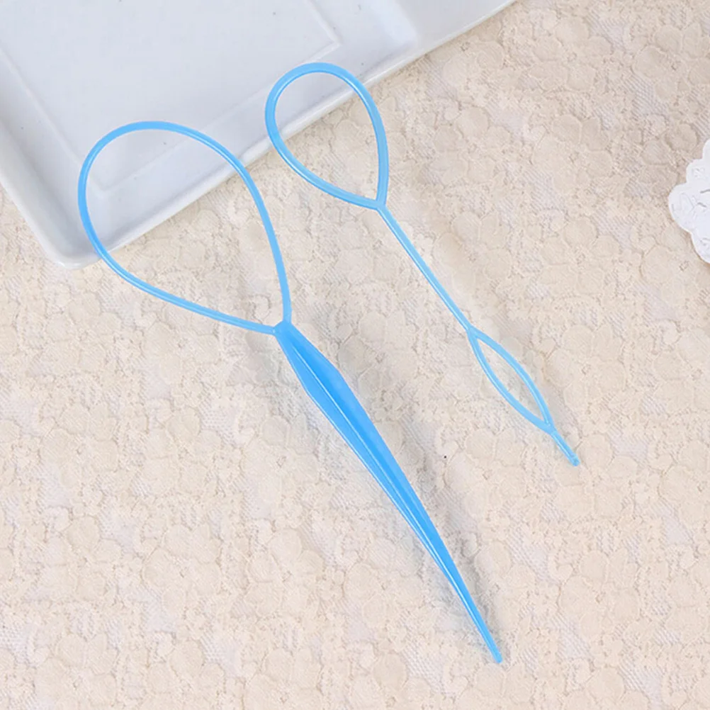 8pcs Plastic Tail Hair Braid Ponytail Styling Maker Clip Tool Hair Styling Accessories (Mixed Color)