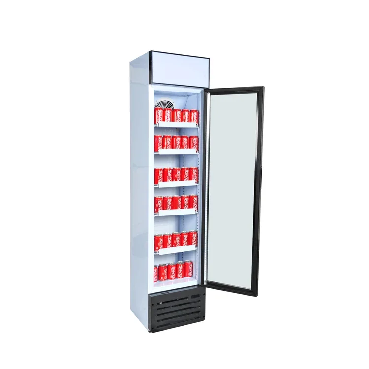 SC145B 145L Black Standard Slim Free Standing Vertical Upright Drinks Display Fridge