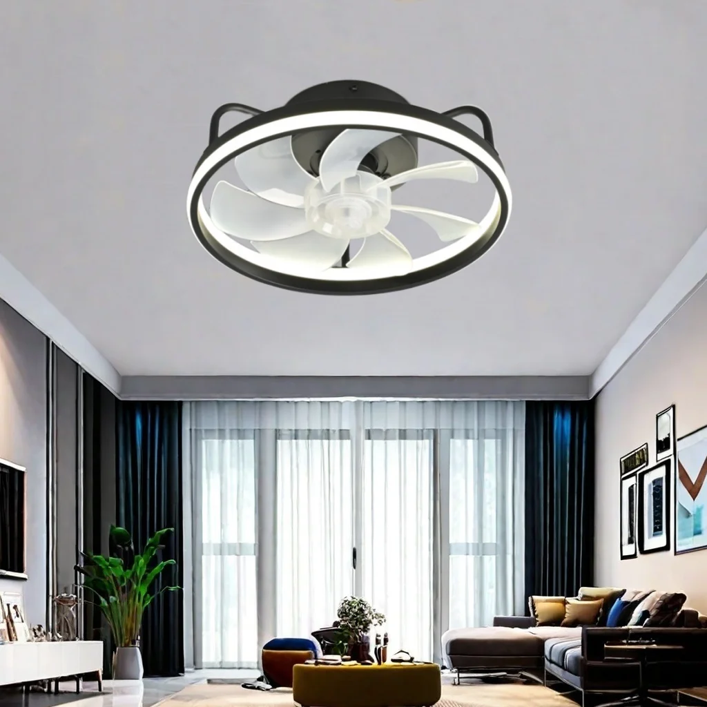LED Ceiling Fan Lights led ceiling fan lights DC Motor 6 Speed ​​Timer Remote Control