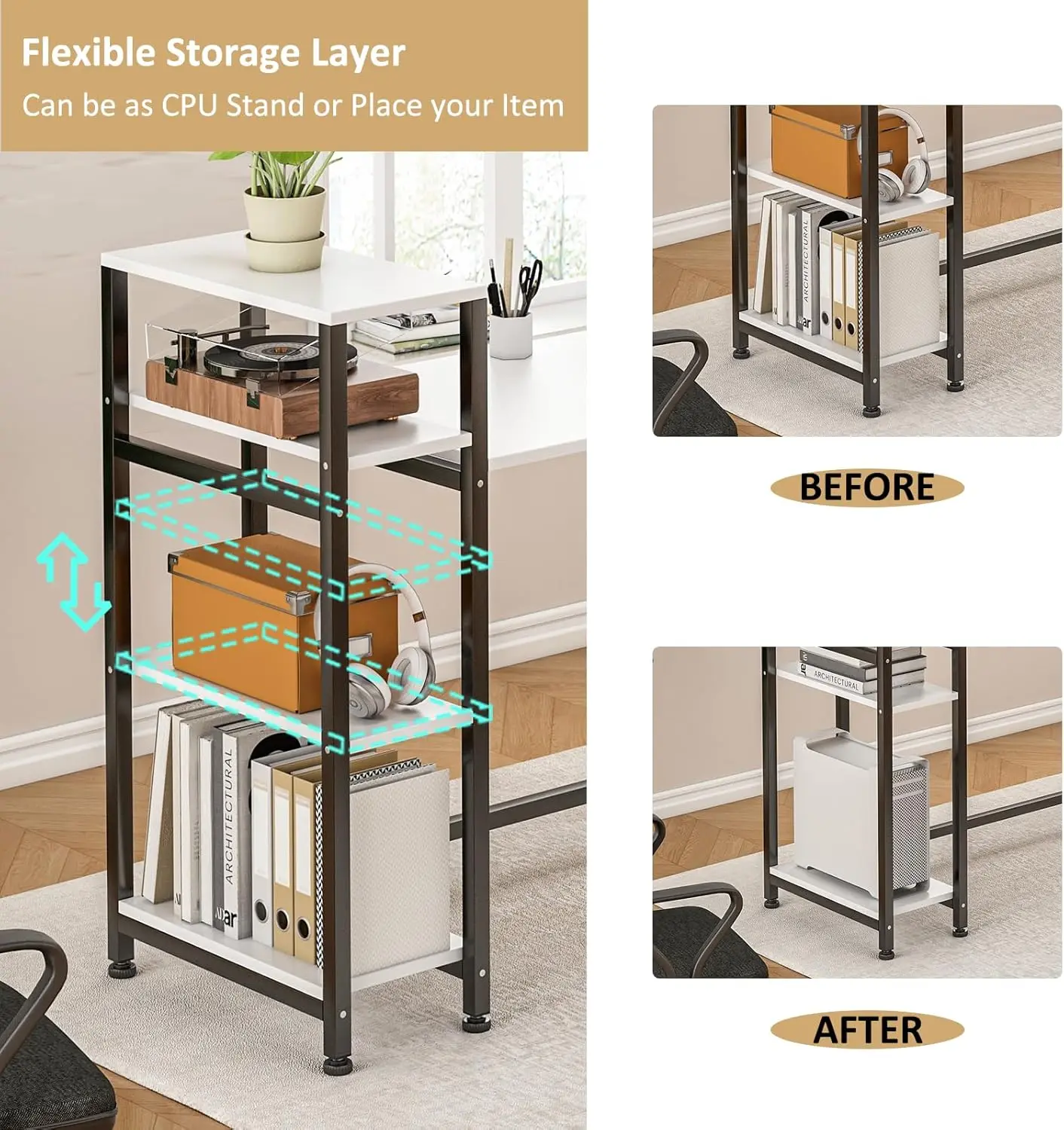 مكتب زاوية L ركن كمبيوتر إمكانية تغيير تصميم الطاو...