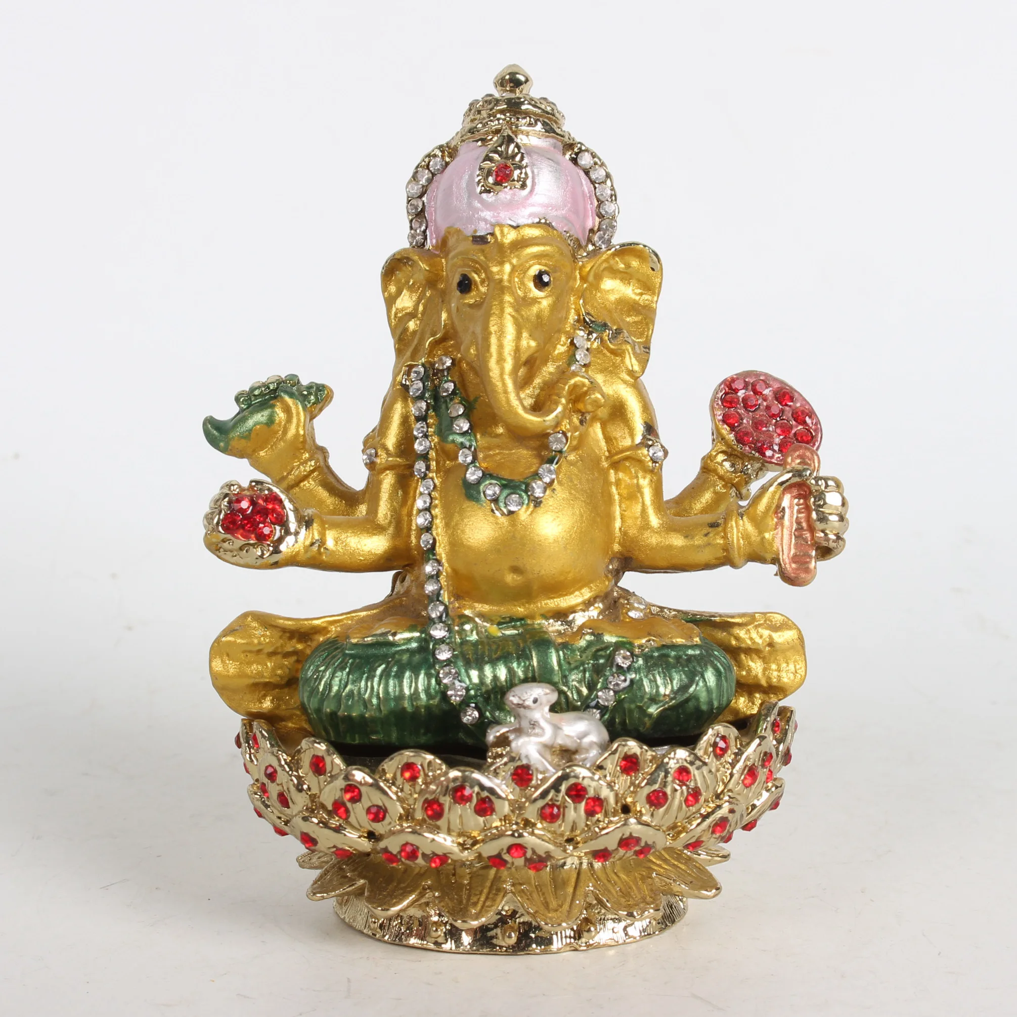 중국 민속 컬렉션 칠보 코끼리 조각상, 집 장식 이름 전시 