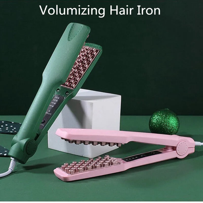 Grid Hair Crimper Volumizer Ceramic Professional Fluffy Corrugated Curler Straightening Iron Corn Hair Splint Perm