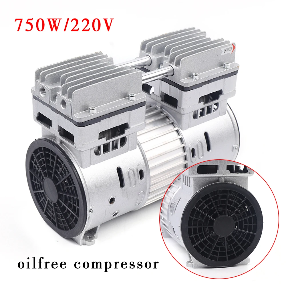 Testa Del Compressore Senza Olio 750W 8Bar 1400Rpm 220V -- Cuscinetto Super Silenzioso