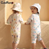 Girl boy swimsuit Set Sunscreen Zipper Baby swimwear for Kids Girls full sleeve Child bathing suit may infant girl Surfing suit 2
