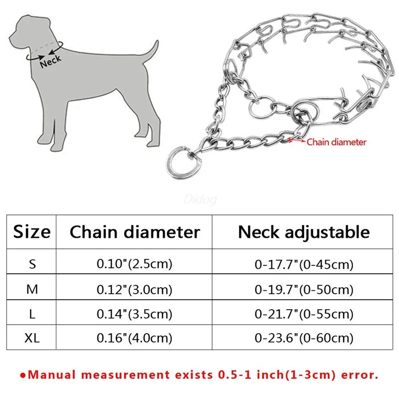 Adjustable Dog Training Collar with Protective Rubber-Tipped Prongs