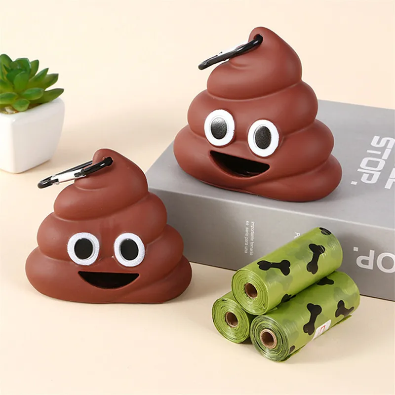 

Poop Shaped Poop Bag Dispenser Pet Dog Waste Holder Plastic Garbage Dispenser Carrier Case Disposal Bag Dispenser