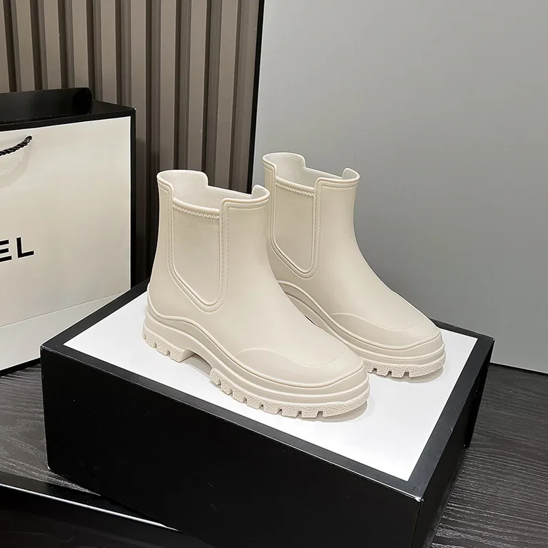 2023 Winter Fleece Warm Women's Boots New Comfortable Platform Waterproof Rain Boots Lightweight Non-slip Snow Boots Female