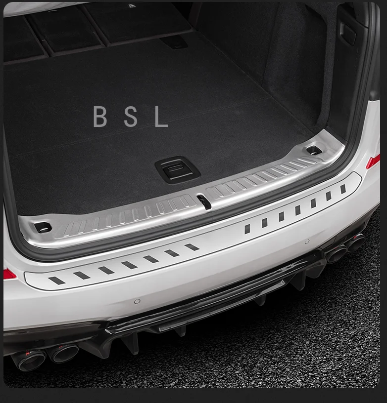 Stainless Steel Rear Trunk Rearguards Rear Bumper Outer Sill Protector Guard Cover Plate 1pc For BMW X3/iX3 -