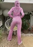 Women's Y2K Jogging Two-Piece Hooded Set Fall Winter Jogger Comfortable Pantsuit Long-Sleeved Jacket Coat & Trousers Casual Sets - Image 2