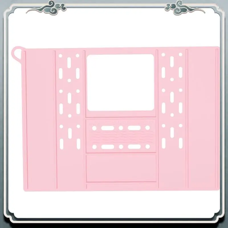 Bathroom Sink Cover For Counter Space Silicone Bathroom Sink Makeup Organizer Mat Resistant Makeup Organizer Pad Pink Durable