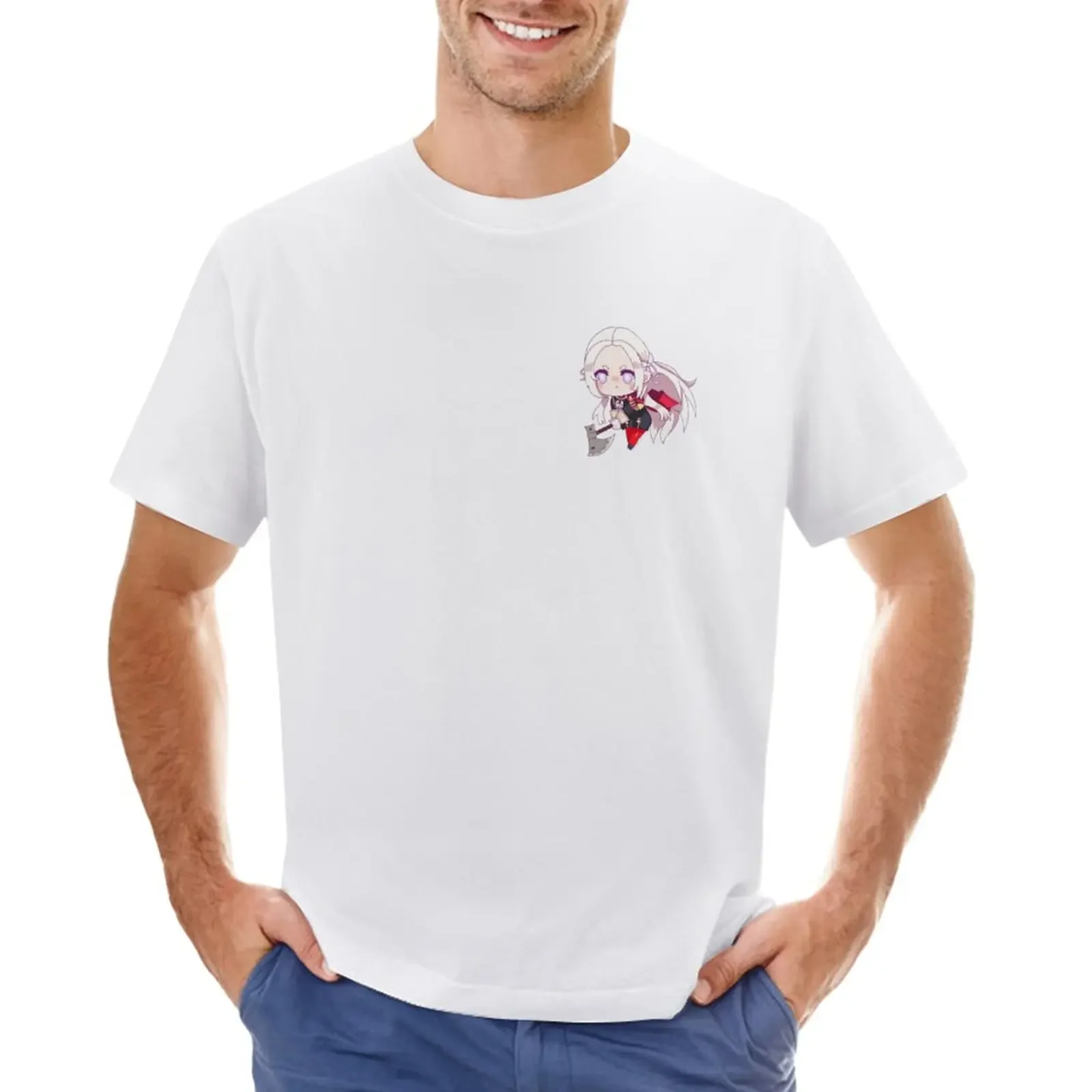 

Футболка формы эдельгард Чиби, кавайная одежда, блузка, таможенная Мужская футболка
