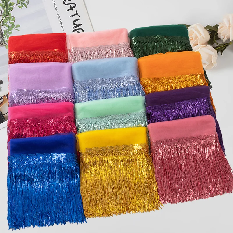 30cm leaf sequin fringe lace Tassel Trim Stage Latin dance bead row dress curtain ornaments hanging flower