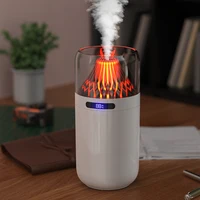 Volcano Air Humidifier with Colorful Night Light Aroma Essential Oil Diffuser Volcano Essential Oil Diffuser for Car Home Office 1