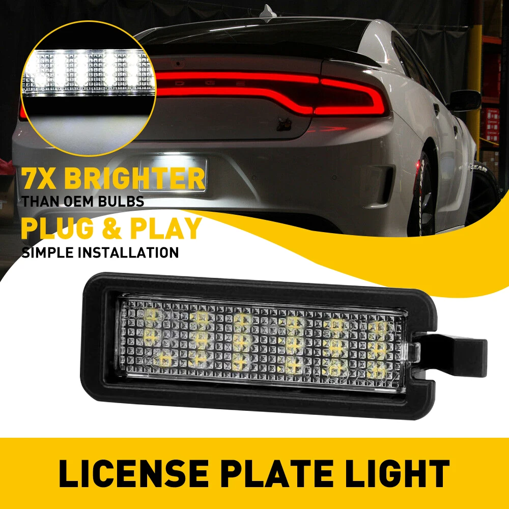 

1PC Car Canbus LED License Number Plate Light 12V White For Dodge Charger Challenger 2015 2016 2017 2018 2019 2020 2021 2022