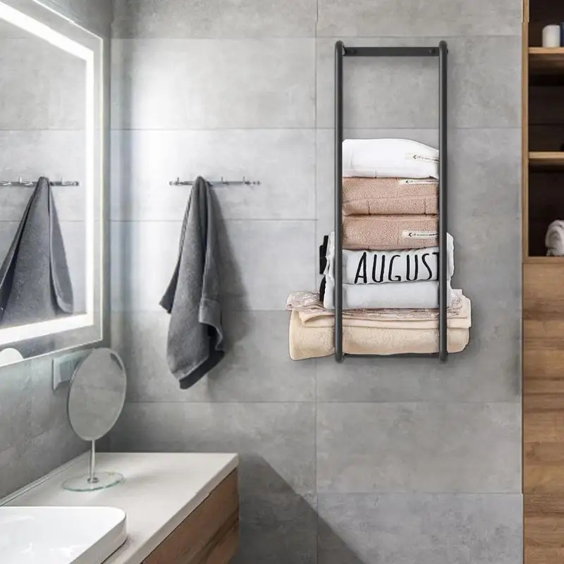 

Towel Holder Wall Mount Stainless Steel Adhesive Bathroom Hooks Bar Rack Coat Clothes Hanging For Home Hotel Hangers Accessories