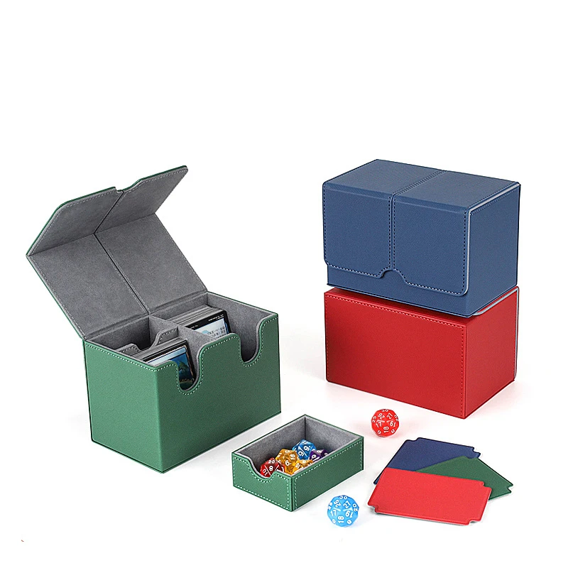 

160+ Card Deck Box Organizer for MTG YuGiOh TCG Card Storage Trading Card Deck Box Commander MTG Card Carrying Organiser
