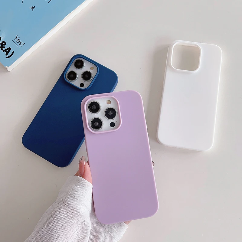 Luxury Matte Candy Color Silicone Soft Case - Ultra Thin Colorful Back Cover Shell