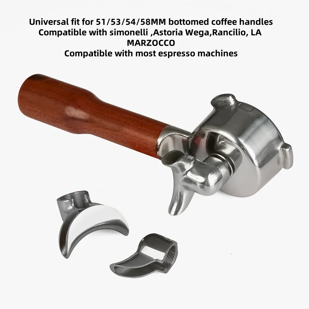 Coffee Machine Handle Diverter Spout Semi-automatic Stainless Steel Leak Spout Diverter Coffee Accessories