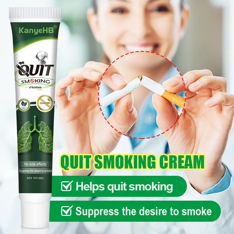 KanyeHB Quit Smoking Cream Mini Healthy Plant Extracts Control-smoking Cessation Cream for Mouth Eliminate Smoke Addiction