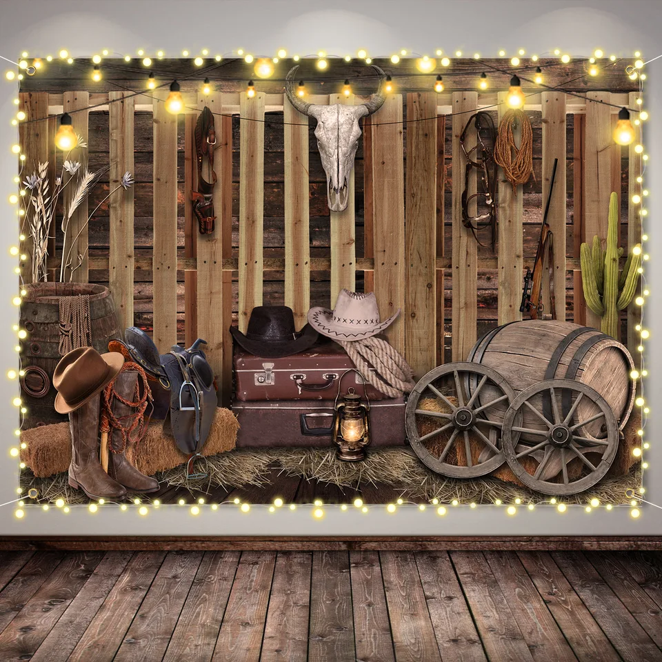 Cowboy Photography Backdrop for Wild West Parties