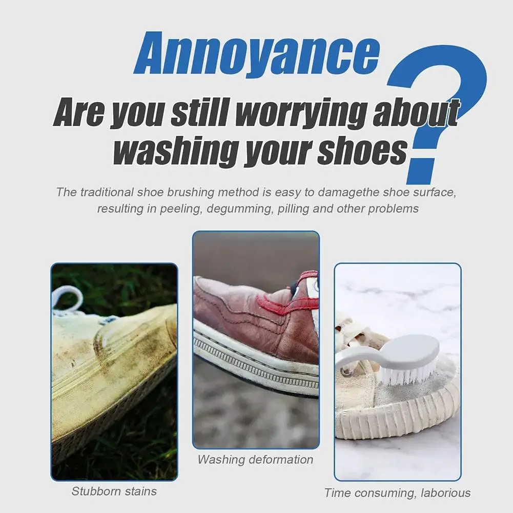 100g White Shoes Cleaning Cream Stains Remover Shoes Whitening All-Purpose Cleansing Cream With Wipe Sponge For Shoes Sneakers 5