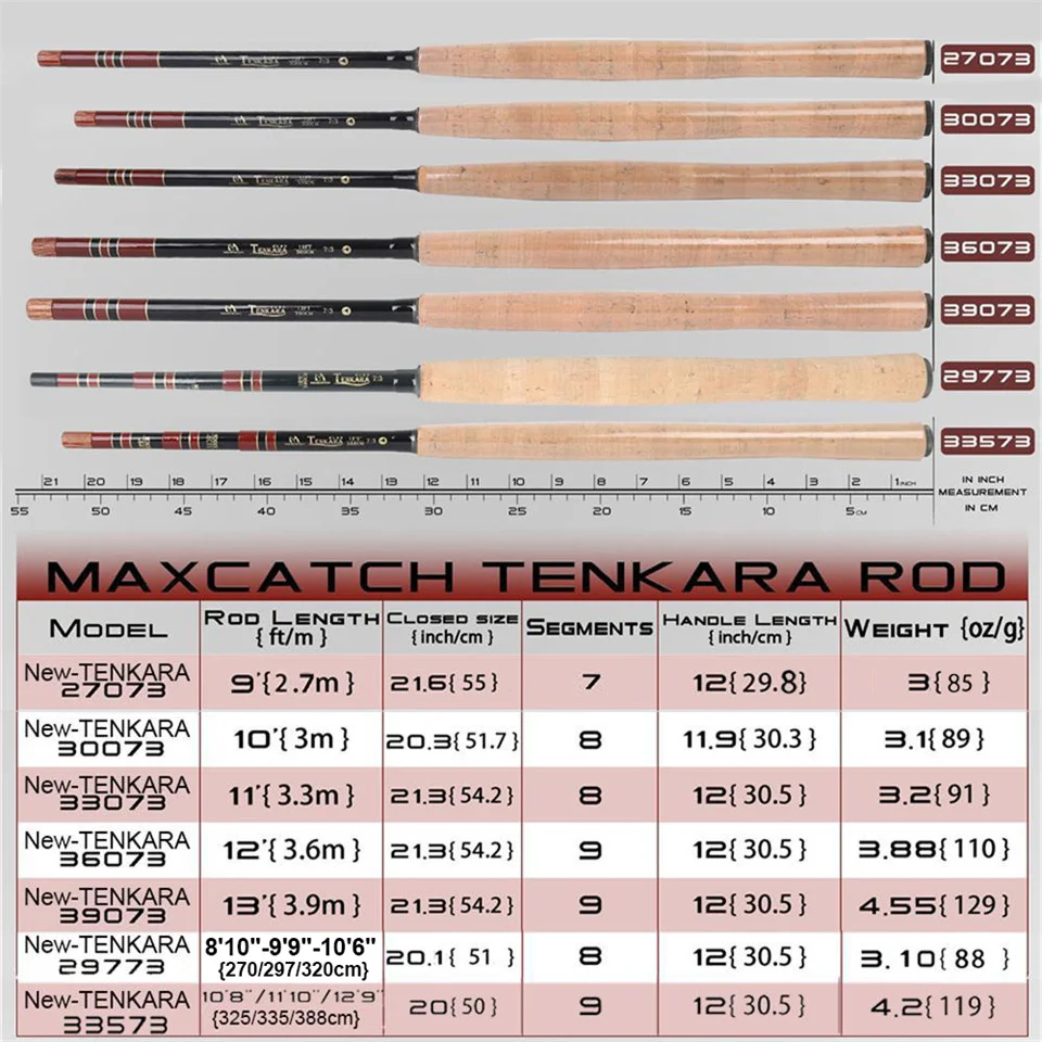 Maximumcatch 9/10/11/12/13FT New Tenkara Telescoping Fly Fishing Rod  Graphite IM10 Carbon Tenkara Fly Rod