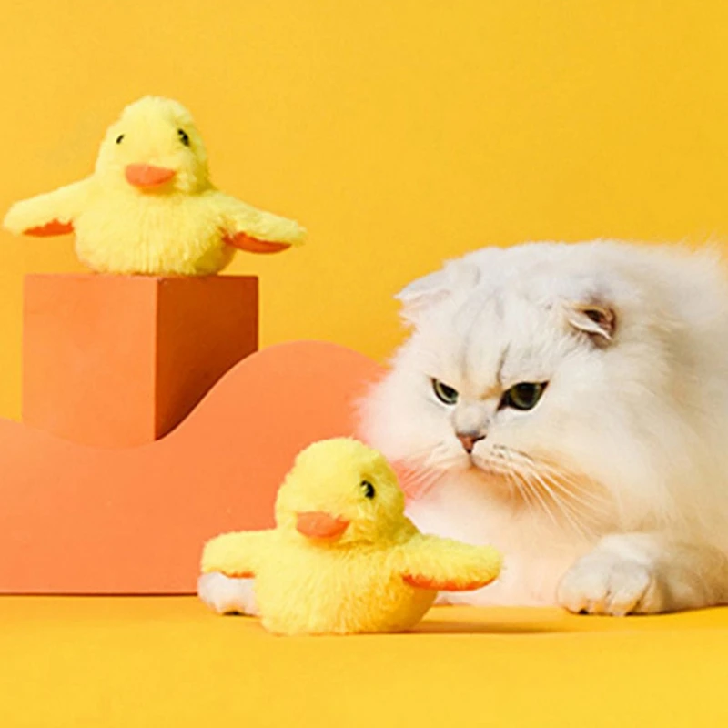 

Pets Interactive Toy Cute Duck Small Animal Models Indoor Play Ducklings Doll Essential Cat Toys Sleeping Dolls Accessories