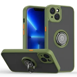 Enhanced Shockproof Matte Magnetic Case with Ring Holder - 7 8 or SE 2020 (Green)