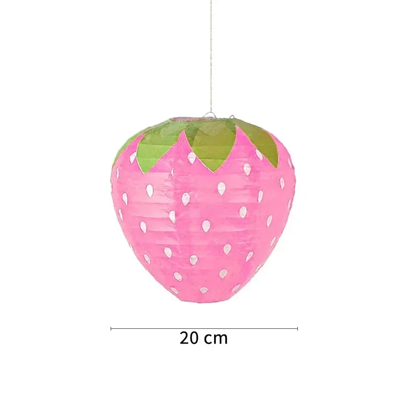 Paper Lantern 3D Strawberry-shaped Spring Strawberry Theme Wedding Birthday Party Decoration