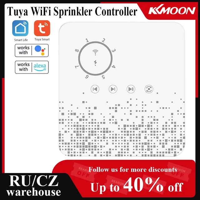 Tuya Wifi Sprinkler Vezérlő Intelligens Öntözési Időzítő 8 Zónák Automatikus Öntözőkészülék Kompatibilis Az Alexa Google Home -Val