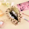Large Checkerboard Makeup Bag Women Girls Portable Travel Essential Pouch Purse Toiletry Bag Organizer Storage Pencil Case 5