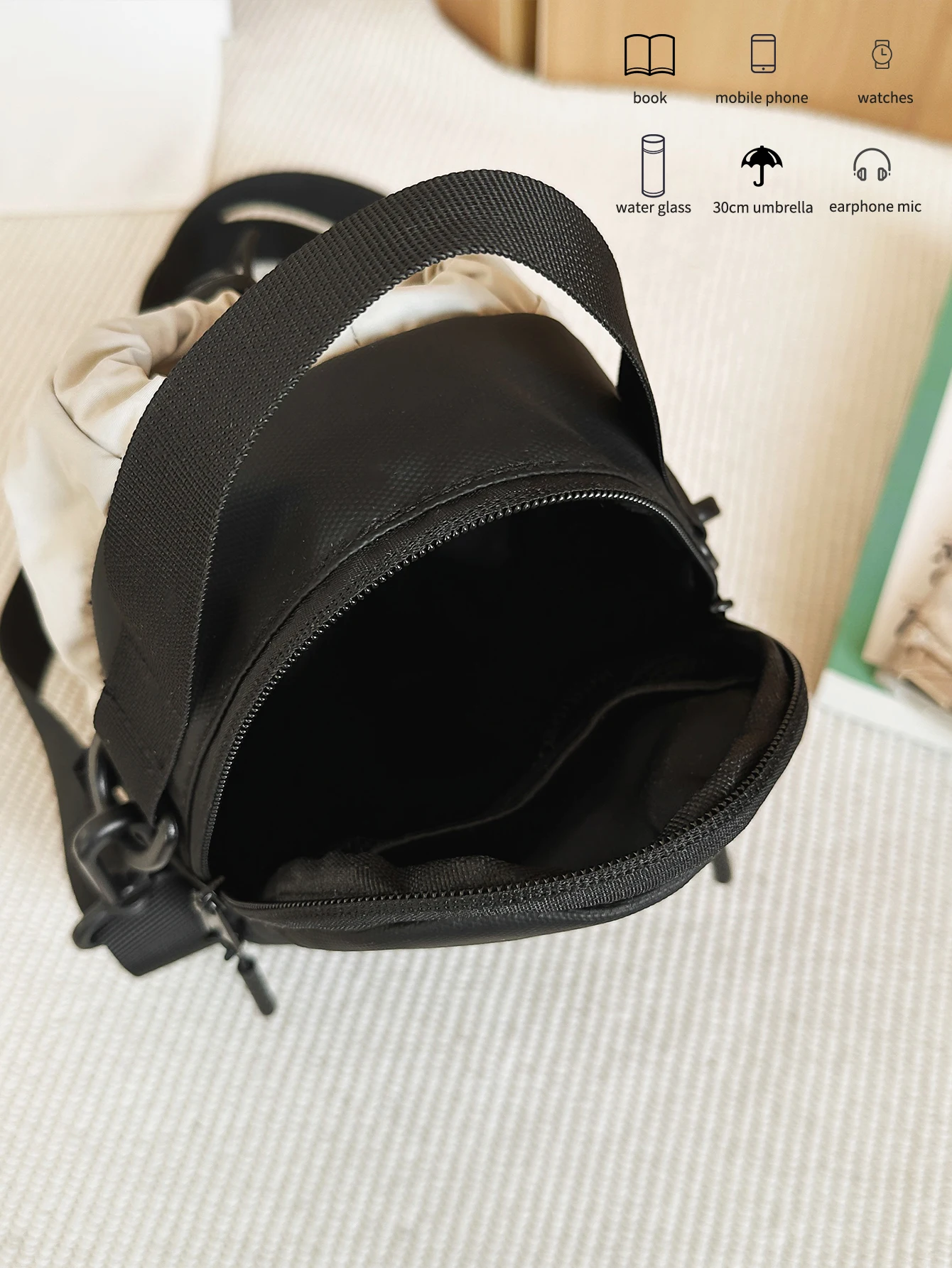 Lightweight Outdoor Shoulder Bag Camping Crossbody Bag Men's Multi-Functional Mobile Phone Bag Cycling Travel Water Bottle Water Cup Bag