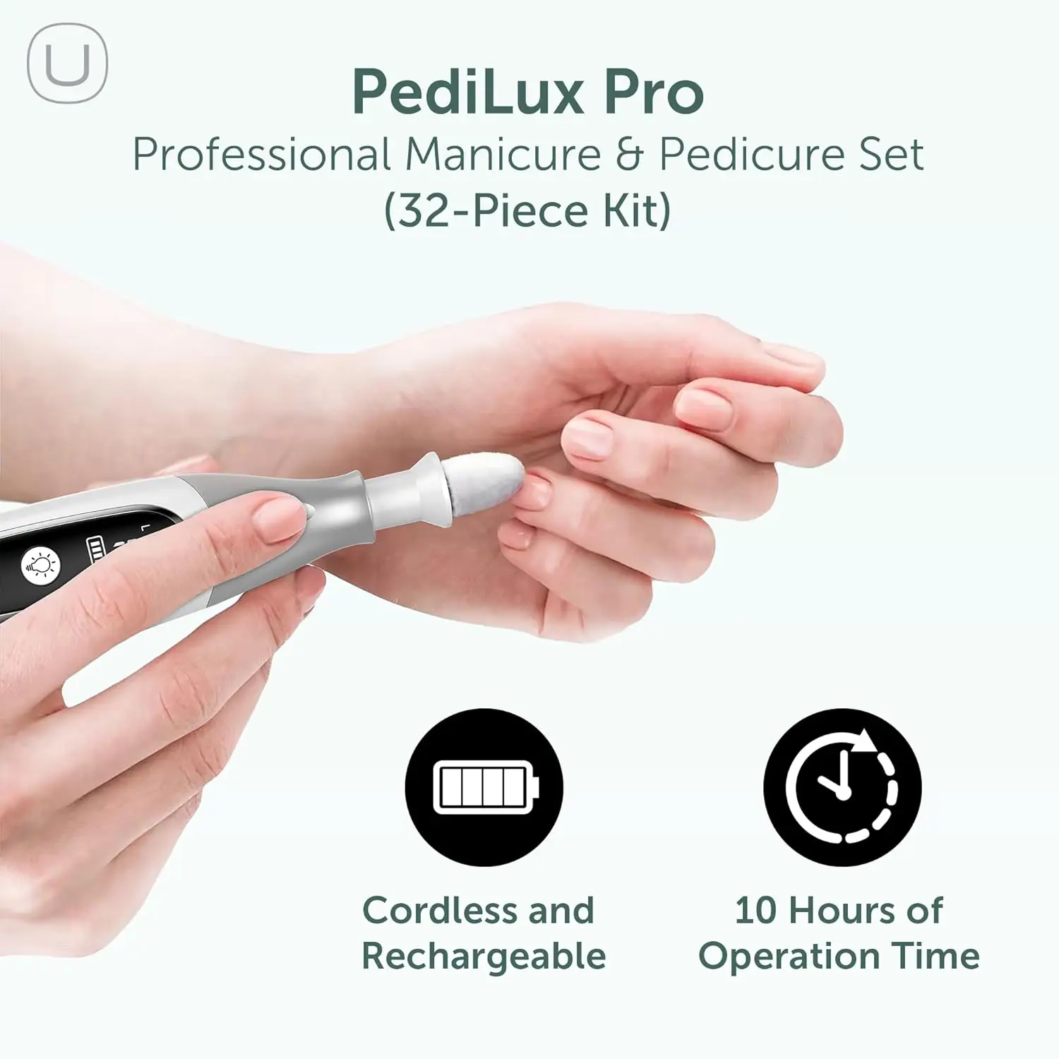 Pro Professional Manicure Pedicure Kit, Cordless Electric Nail File Set, Nail Drill Machine, Toe Nail Dremel Tools, Filer, Buffe 2