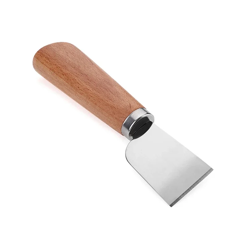 DIY 날카로운 가죽 Skiving 칼 절단 칼 도구 DIY 가죽 공예 안전 가죽 절단 칼 나무 손잡이 도구