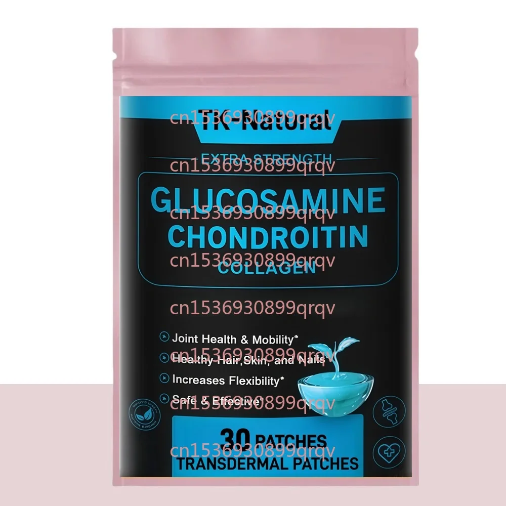 30 пластырей, глюкозамин, хондроитин, транспмические пластыри, куркума, МСМ, тройная прочность, облегчение боли, поддержка суставов