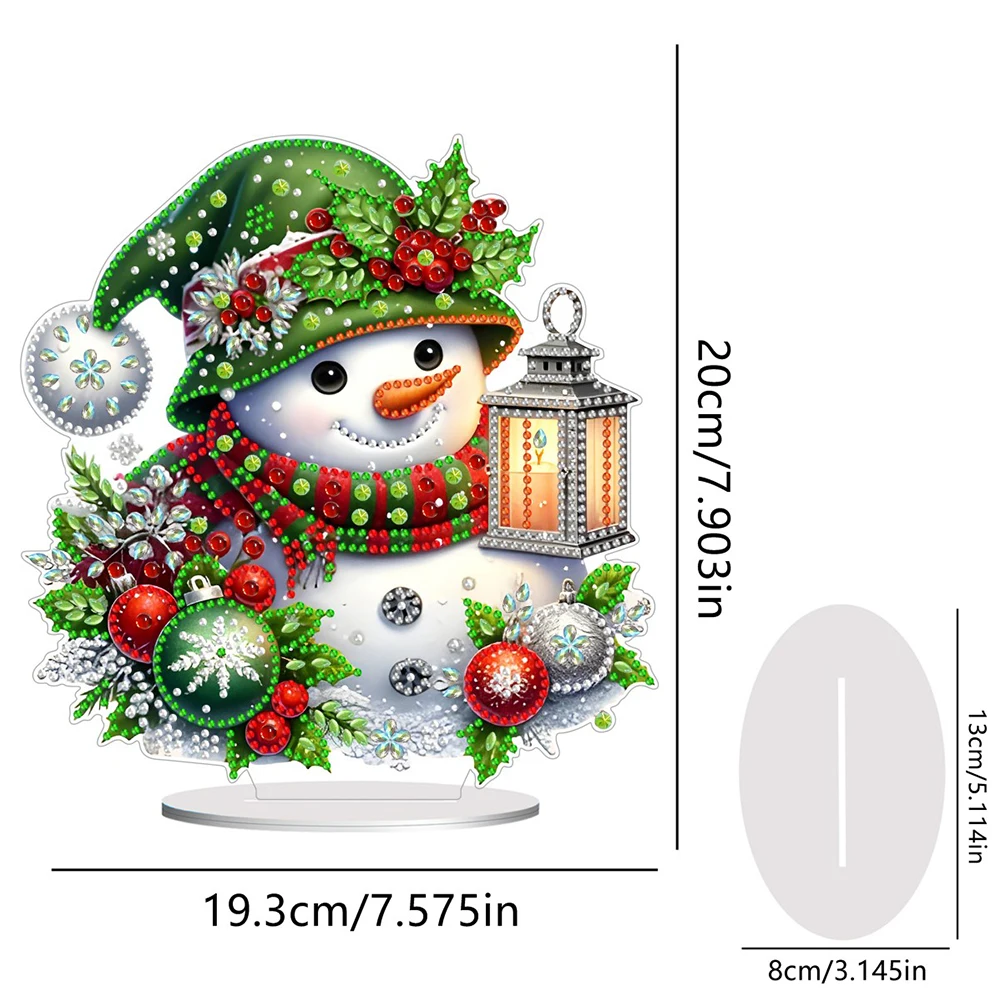 Christmas Snowman Diamond Painting Tabletop Ornament Kit