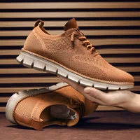 Nouvelles chaussures décontractées pour hommes de grande taille - Chaussures de sport respirantes en maille Fly-Weave, légères et antidérapantes pour hommes 4