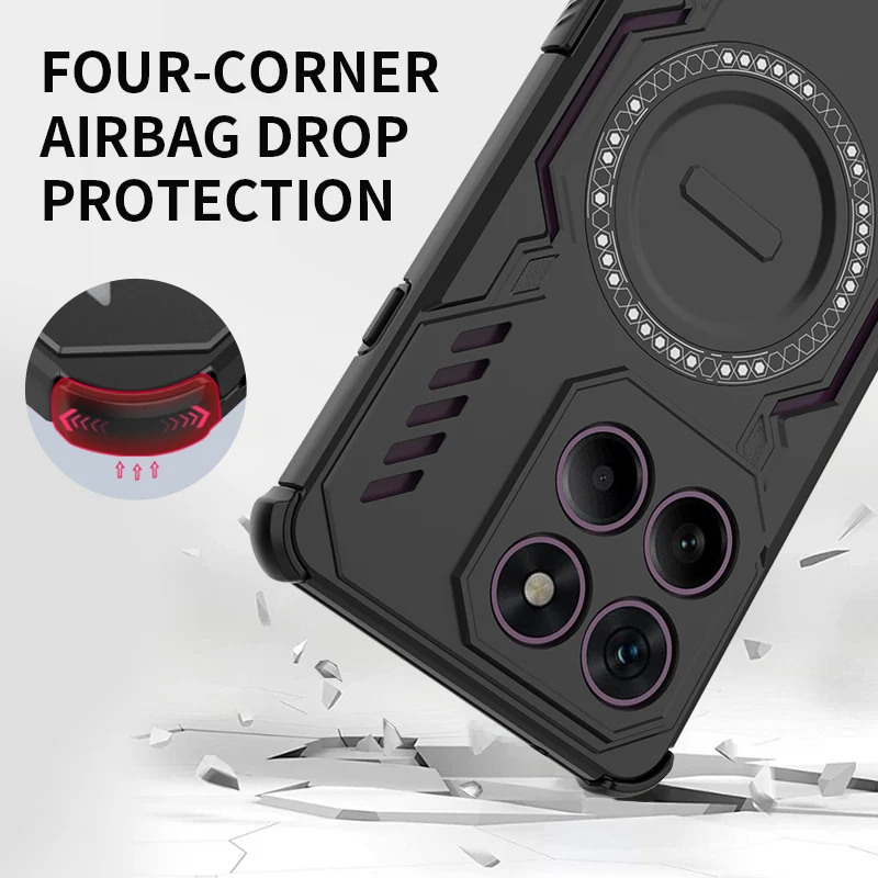 Breathable Heat Dissipation Magnetic Phone Case with Power Back Cover