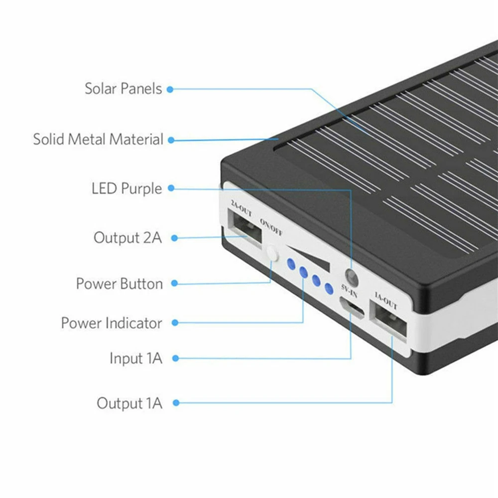 Solar Panel Dual USB LED PCBA Circuit Board Solar Power Panel Home DIY Bank 18650 Battery DIY Home Charger