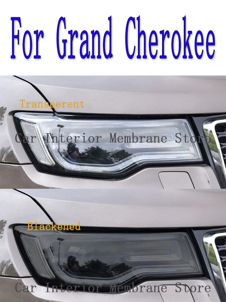 

For Grand Cherokee 2014-2020 Car Exterior Headlight Anti-scratch Front Lamp Tint TPU Protective Film Repair Accessories Sticker