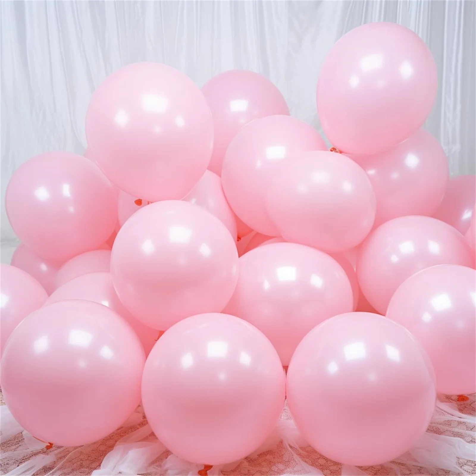 

132pcs Set 32.8ft Pink Aluminium Foil For Birthday Party Streamers Decorations Latex Balloon Hanging Swirls Streamers