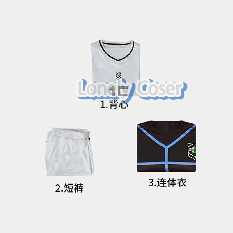 Anime Blue Lock Nagi Seishirou Team Uniformes Brancos Cosplay Traje Bachira  Meguru Peruca Futebol Jersey Roupa Esportiva Chigiri Hyouma - Escorrega o  Preço