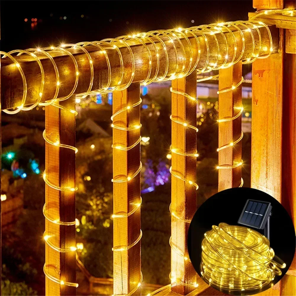 Waterproof Solar LED Rope Lights for Outdoor Garden Patio